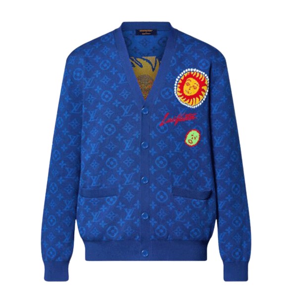 LOUIS VUITTON LV x YK MONOGRAM FACES KNITTED CARDIGAN – LVH052