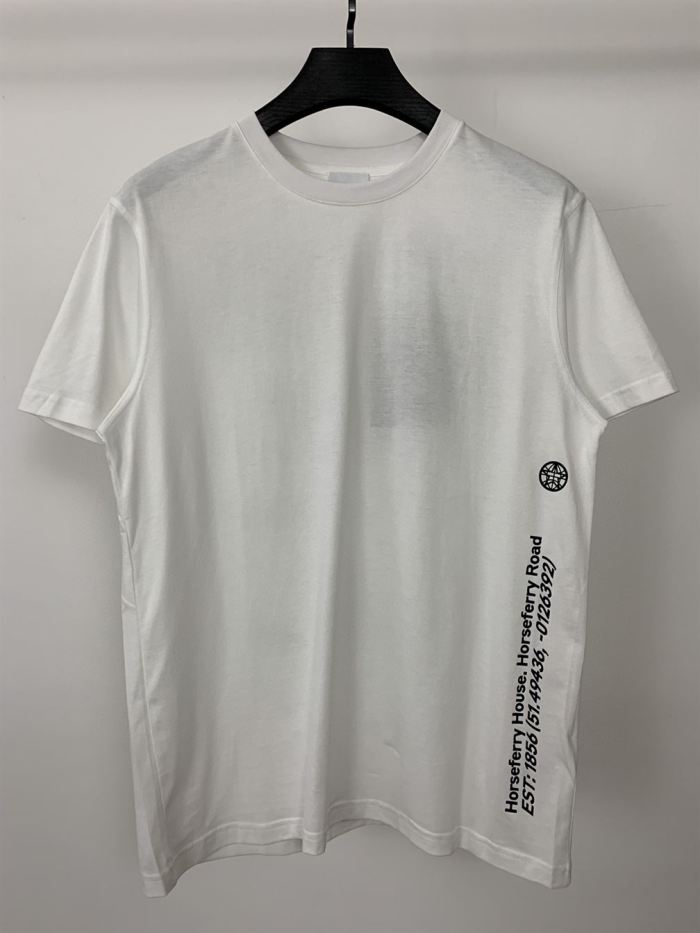 BURBERRY WHITE CARRICK COORDINATE T-SHIRT – BRS031
