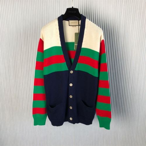 GUCCI COTTON AND WOOL BLEND CARDIGAN – GCK034