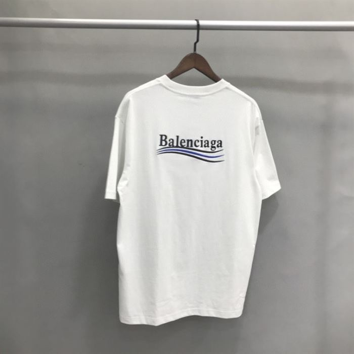 BALENCIAGA MEN’S POLITICAL CAMPAIGN T-SHIRT LARGE FIT IN WHITE – BAS020