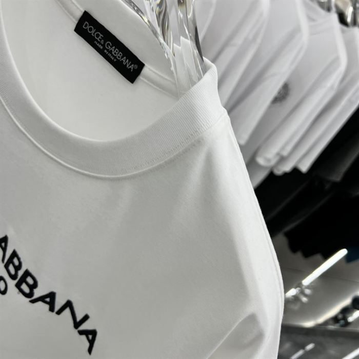 DOLCE & GABBANA COTTON T-SHIRT WITH DG EMBROIDERY – DT002