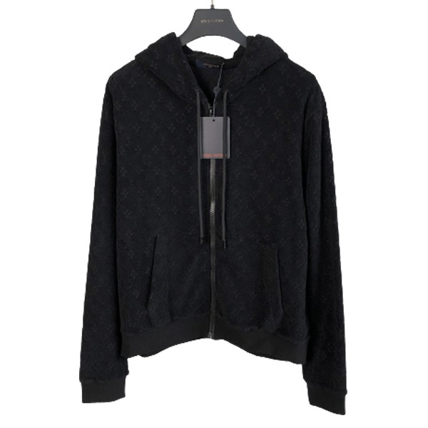 LOUIS VUITTON MONOGRAM FRENCH TERRY ZIP THROUGH HOODIE – LVH047