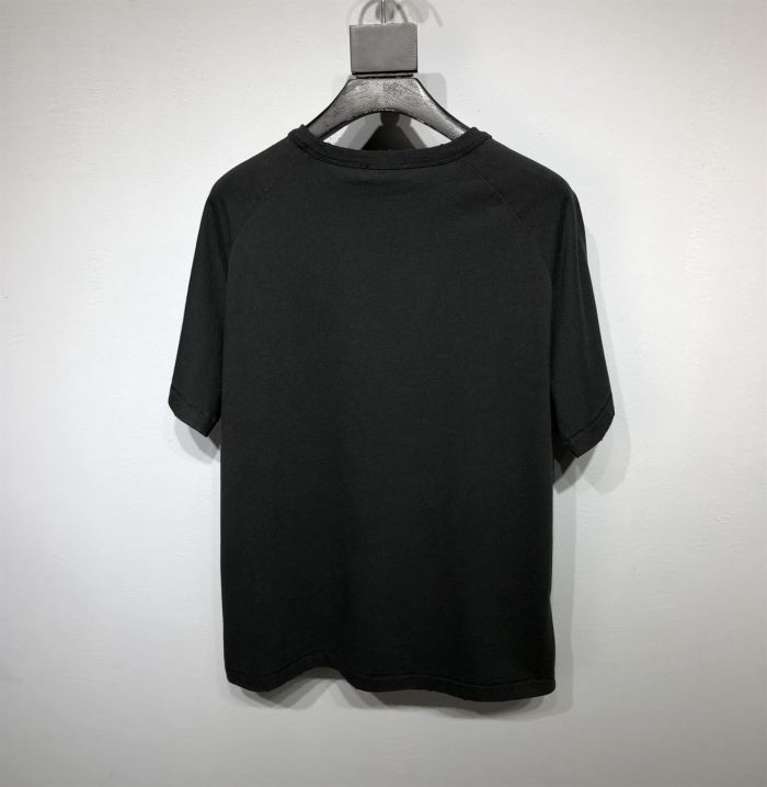 DIOR RELAXED-FIT DIOR BY ERL T-SHIRT BLACK SLUB COTTON JERSEY – DOT022