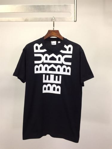 BURBERRY LOGO PRINT COTTON OVERSIZED T-SHIRT IN BLACK – BRS003
