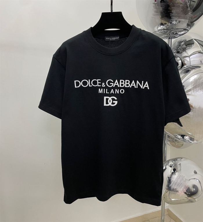 DOLCE & GABBANA COTTON T-SHIRT WITH DG EMBROIDERY – DT009