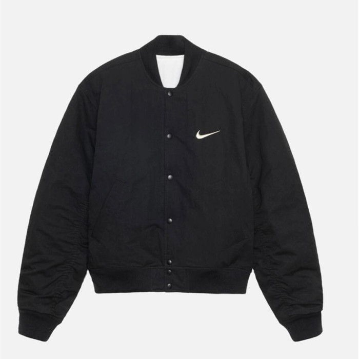 STUSSY ×NIKE BASEBALL JACKET BLACK