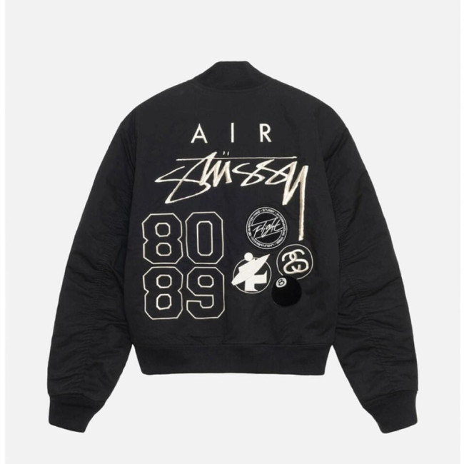 STUSSY ×NIKE BASEBALL JACKET BLACK