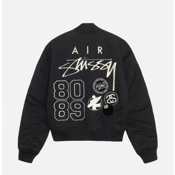 STUSSY ×NIKE BASEBALL JACKET BLACK