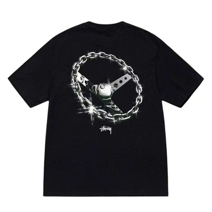 STUSSY STEERING WHEEL TEE BLACK
