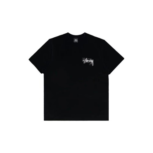 STUSSY USA FLOWER TEE BLACK