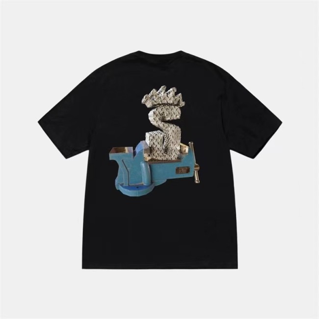 STUSSY FILE CLAMP TEE BLACK