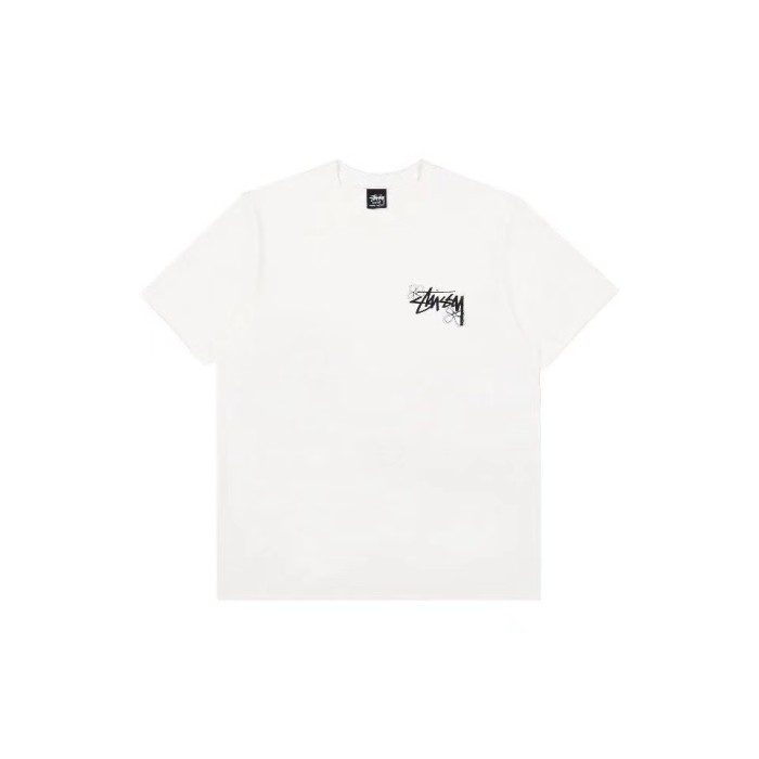 STUSSY USA FLOWER TEE WHITE