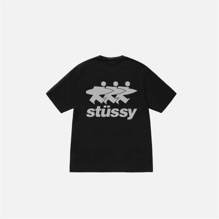 STUSSY 3 SURFER TEE BLACK