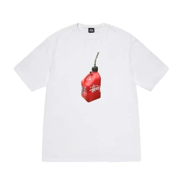 STUSSY OIL BARREL TEE WHITE