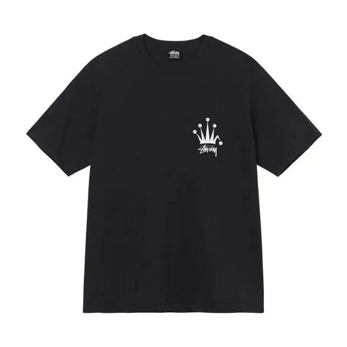 STUSSY FOLDED CROWN TEE BLACK