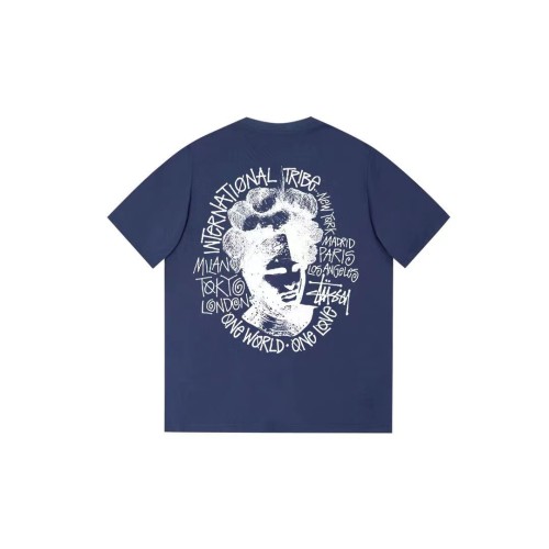 STUSSY RETRO CHARACTERS TEE NAVY