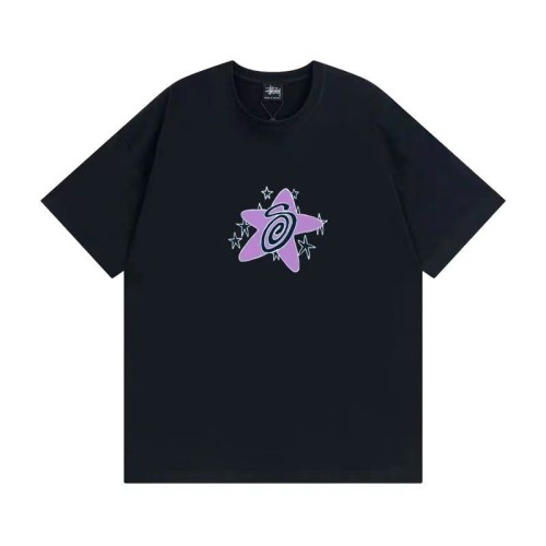 STUSSY COLORFUL STARS TEE BLACK