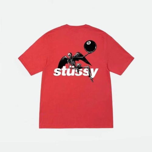 STUSSY SKELETON ANGEL TEE RED