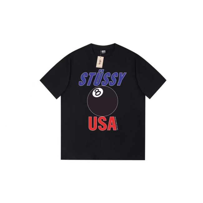 STUSSY USA 8 BALL TEE BLACK