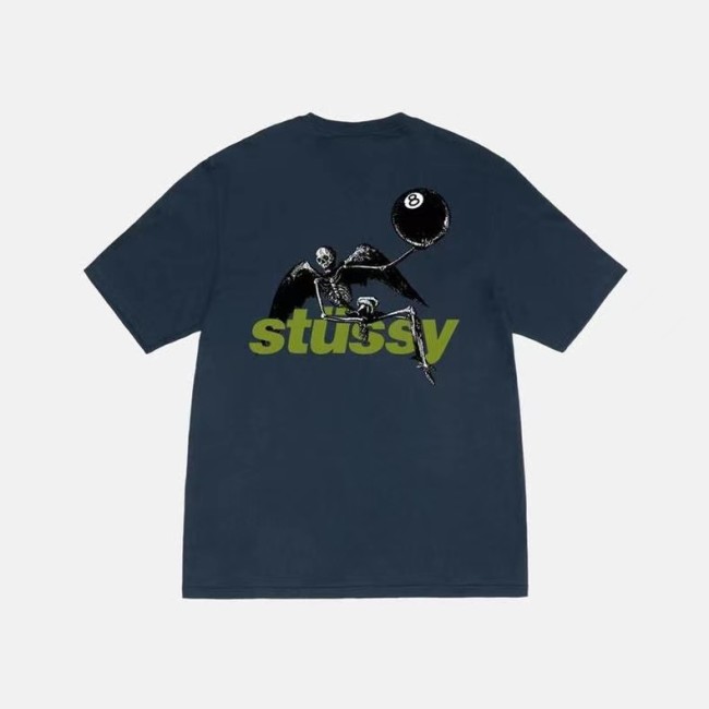 STUSSY SKELETON ANGEL TEE NAVY