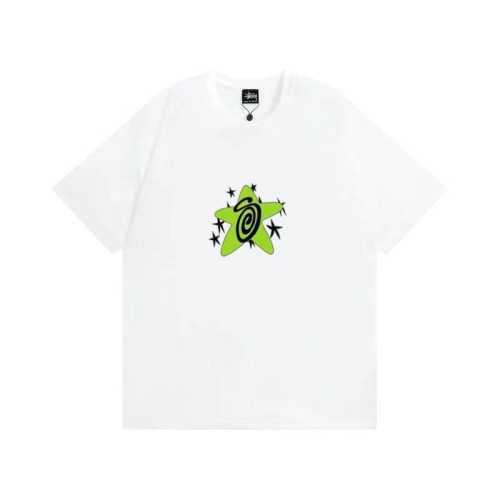 STUSSY COLORFUL STARS TEE WHITE