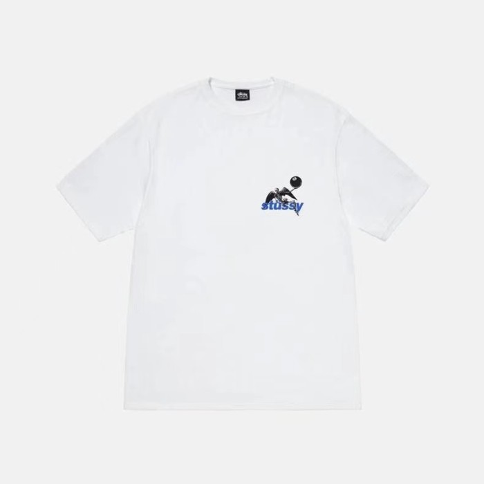 STUSSY SKELETON ANGEL TEE WHITE