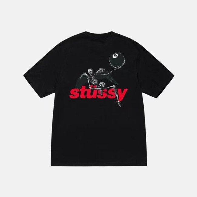 STUSSY SKELETON ANGEL TEE BLACK