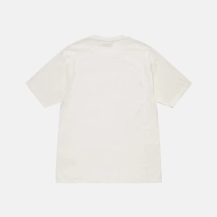 STUSSY OVAL LETTERS TEE WHITE