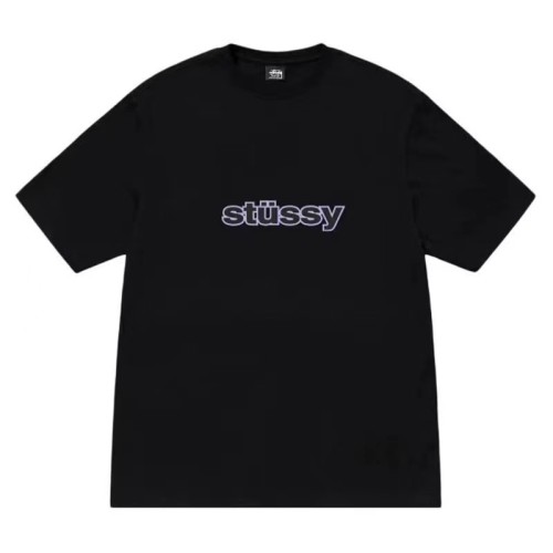 STUSSY BIG LOGO TEE BLACK