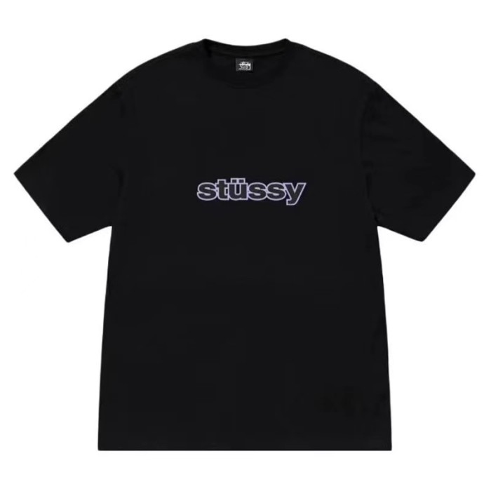 STUSSY BIG LOGO TEE BLACK