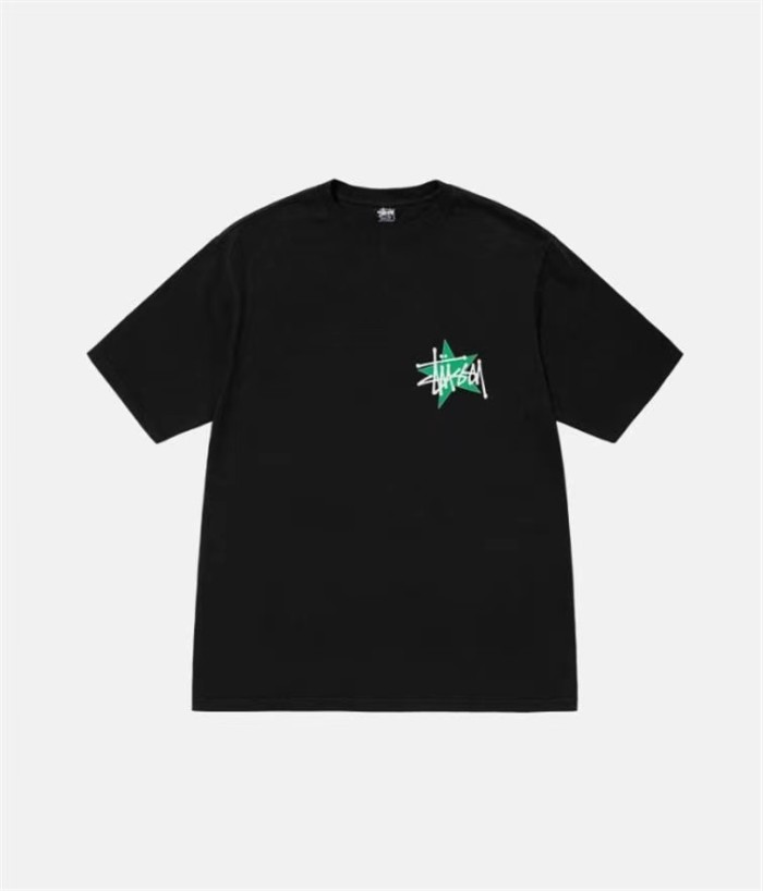 STUSSY STAR PRINT TEE BLACK