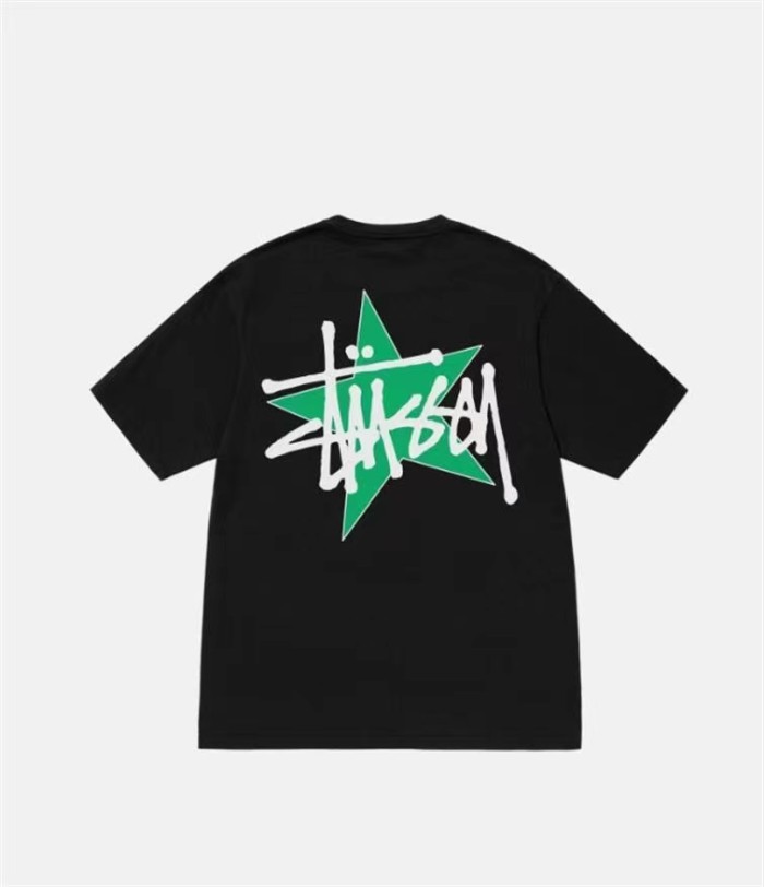 STUSSY STAR PRINT TEE BLACK