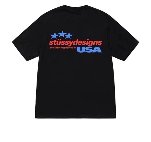 STUSSY USA LOGO TEE BLACK