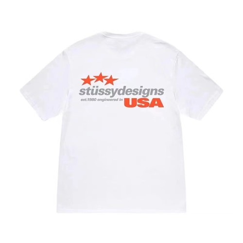 STUSSY USA LOGO TEE WHITE