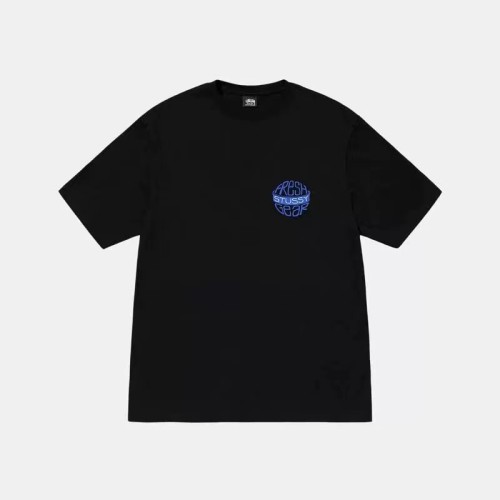 STUSSY EARTH LETTERS TEE BLACK