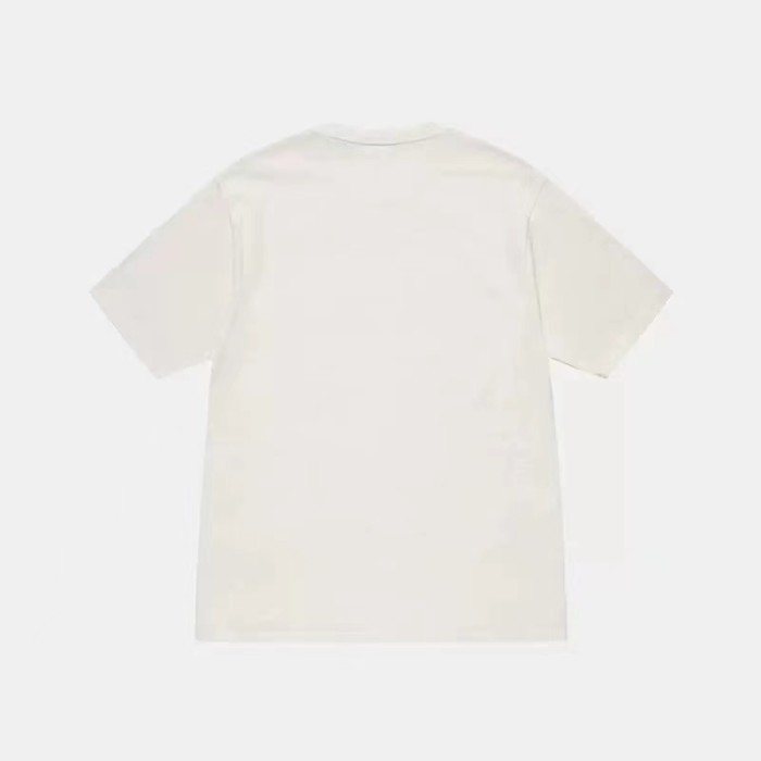 STUSSY COLORFUL GRAFFITI TEE WHITE