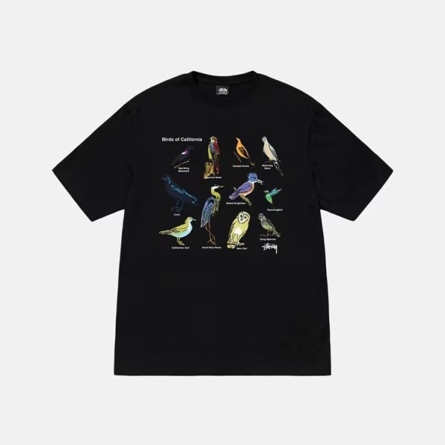 STUSSY CALIFORNIA BIRD TEE BLACK