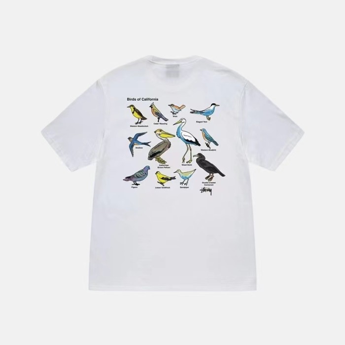 STUSSY CALIFORNIA BIRD TEE WHITE
