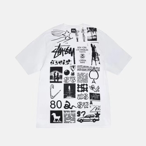 STUSSY GRAFFITI TEE WHITE