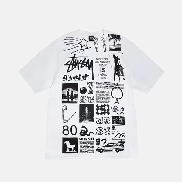 STUSSY GRAFFITI TEE WHITE