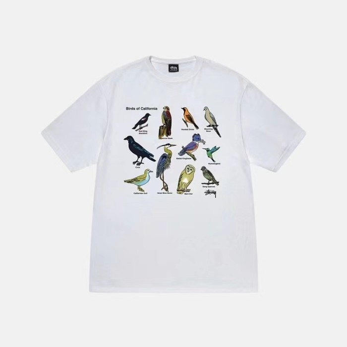 STUSSY CALIFORNIA BIRD TEE WHITE