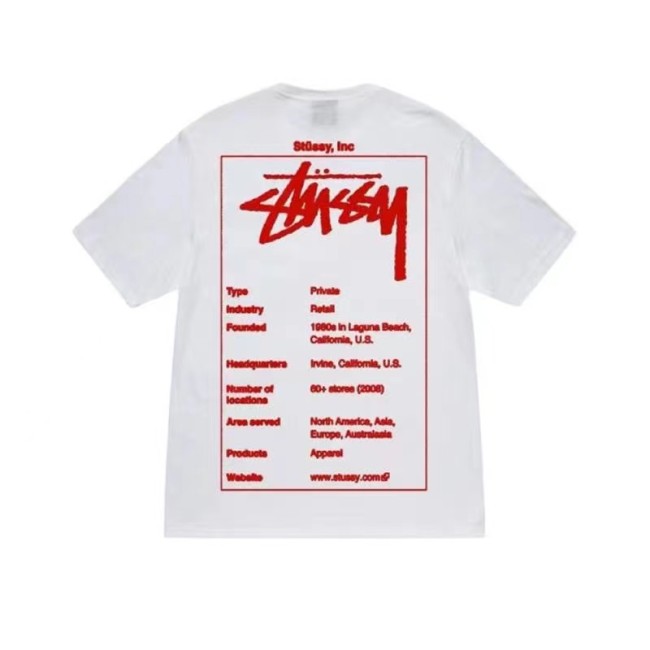 STUSSY ENCYCLOPEDIA LETTERS TEE WHITE