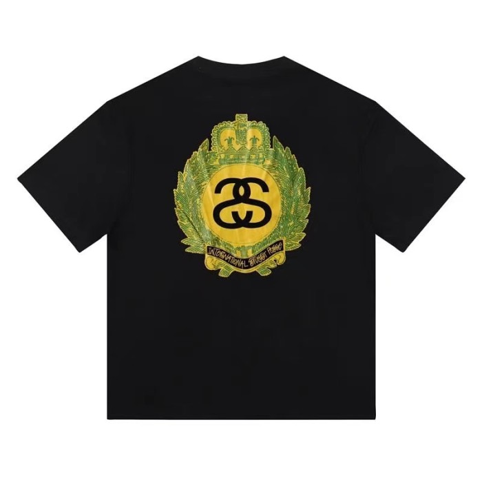 STUSSY WREATH TEE BLACK