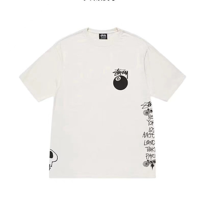 STUSSY LOGO TEE WHITE