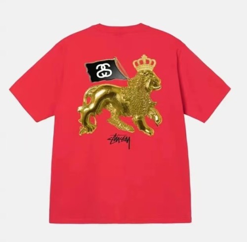 STUSSY GOLDEN LION TEE RED