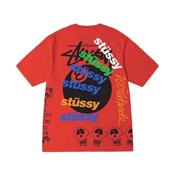 STUSSY LOGO TEE RED