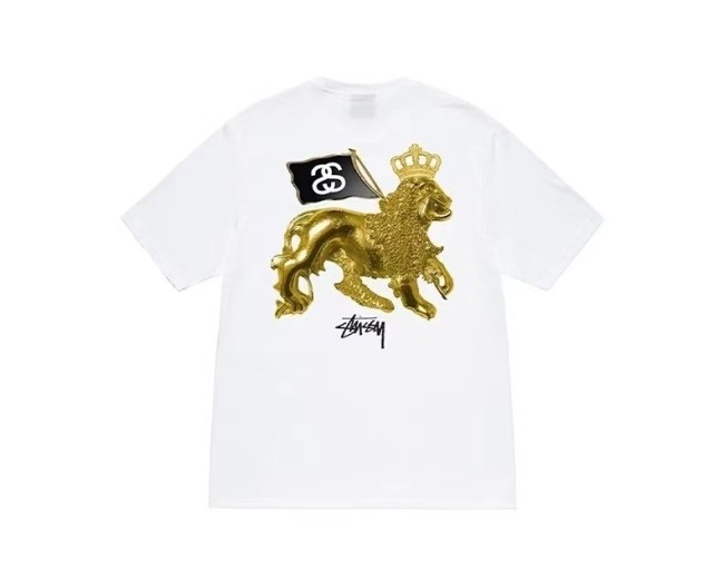 STUSSY GOLDEN LION TEE WHITE