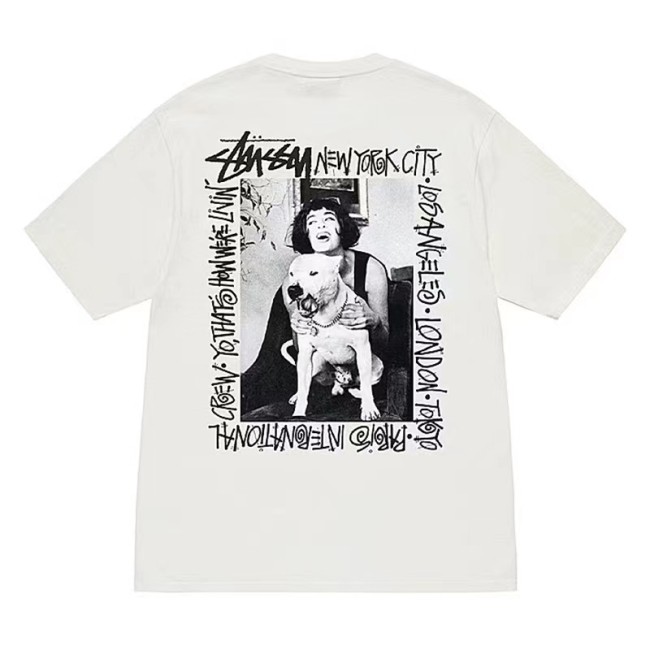 STUSSY DAILY LIFE PRINT TEE WHITE