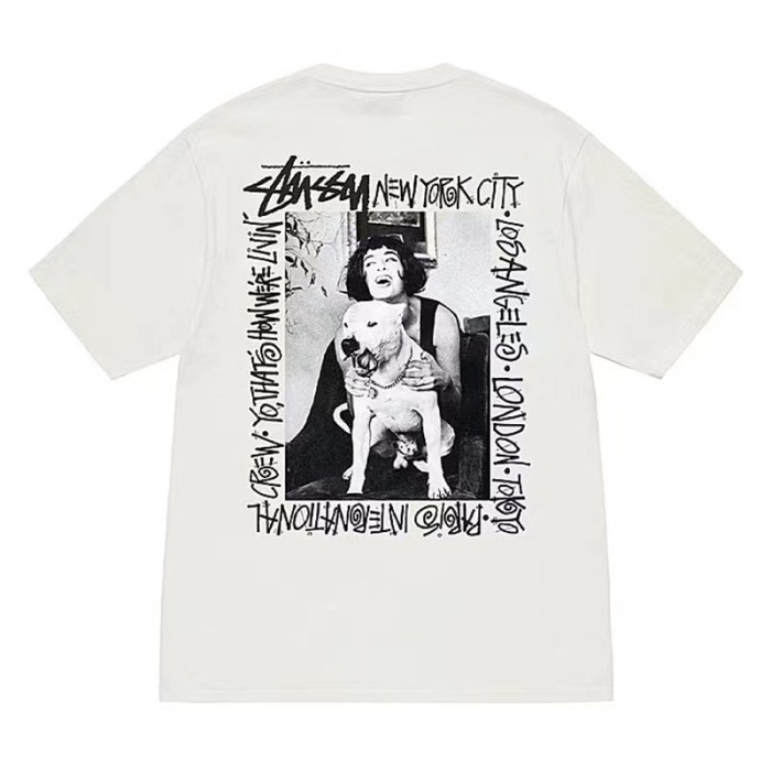 STUSSY DAILY LIFE PRINT TEE WHITE