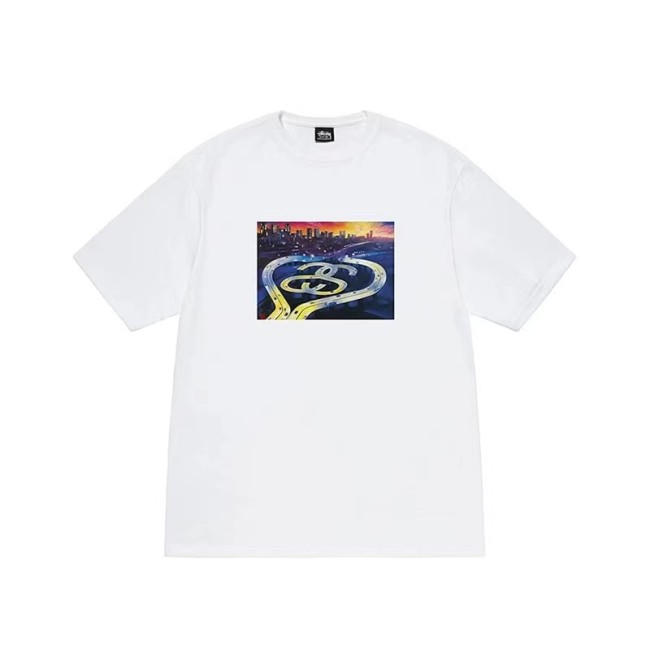 STUSSY HIGHWAY PRINT TEE WHITE